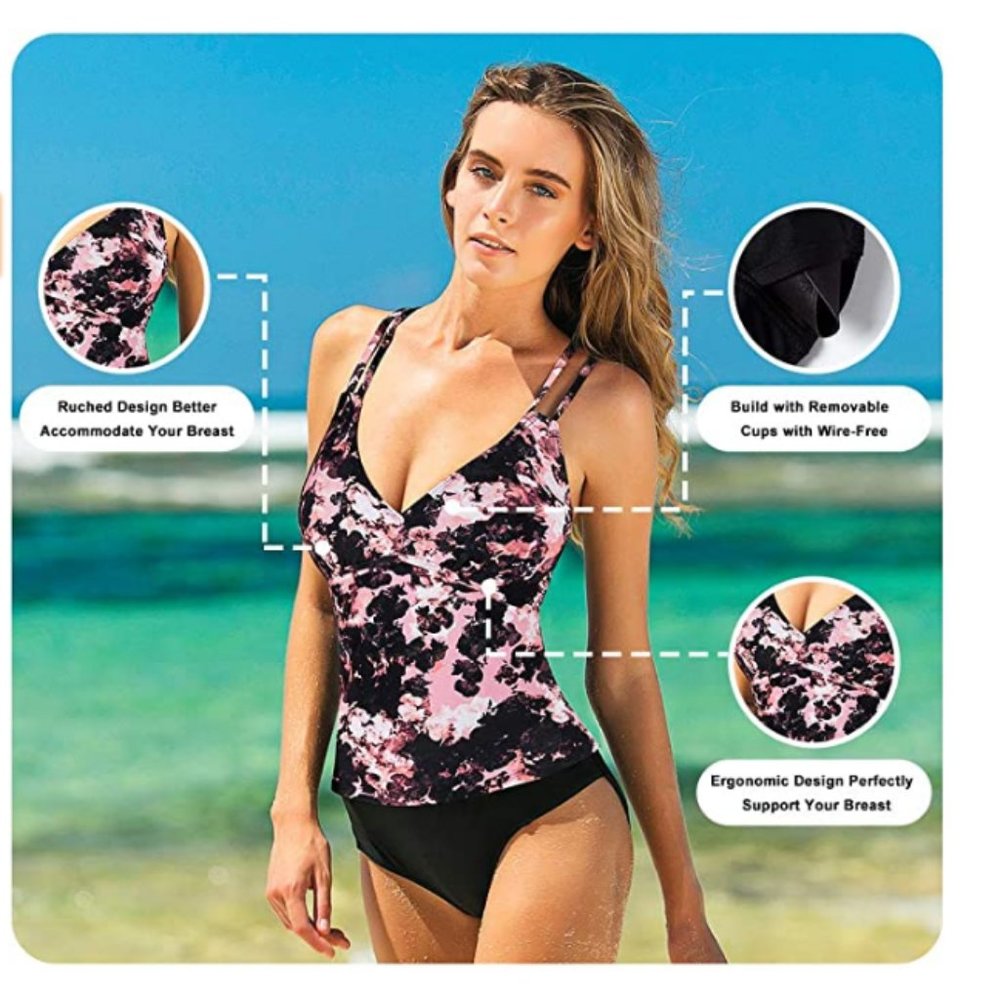 Charming Splash Pink Onyx Two Piece Bikini - Picture 3 of 6